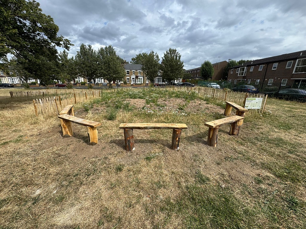 Benches and plaque now installed in the Tiny Forest